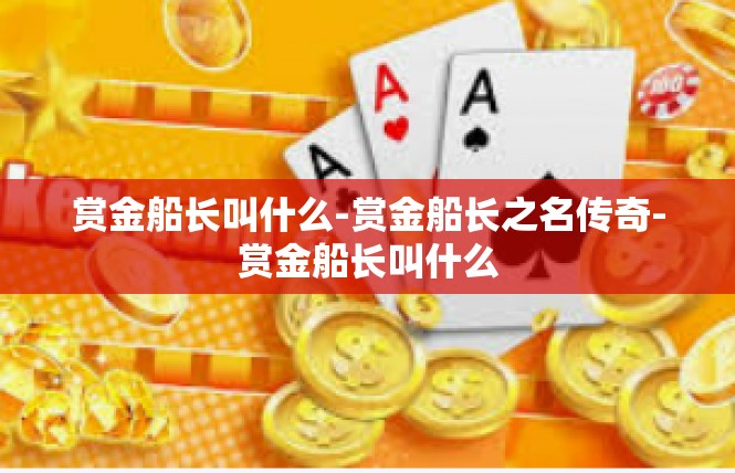 赏金船长叫什么-赏金船长之名传奇-赏金船长叫什么