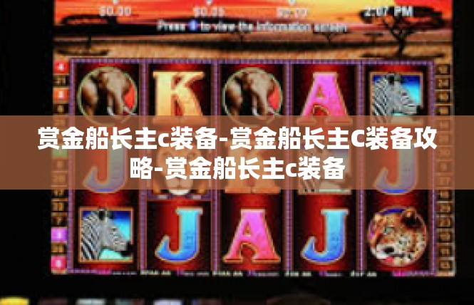 赏金船长主c装备-赏金船长主C装备攻略-赏金船长主c装备