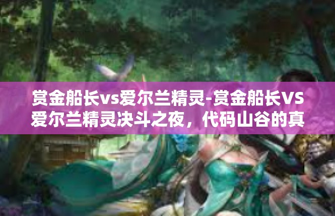 赏金船长vs爱尔兰精灵-赏金船长VS爱尔兰精灵决斗之夜，代码山谷的真实邂逅-赏金船长vs爱尔兰精灵
