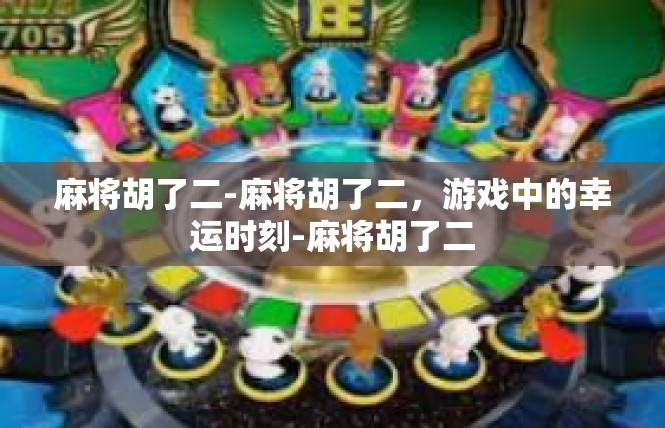 麻将胡了二-麻将胡了二，游戏中的幸运时刻-麻将胡了二