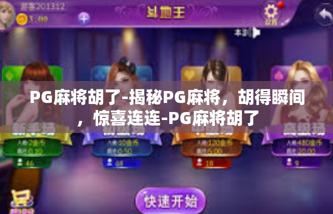 PG麻将胡了-揭秘PG麻将，胡得瞬间，惊喜连连-PG麻将胡了